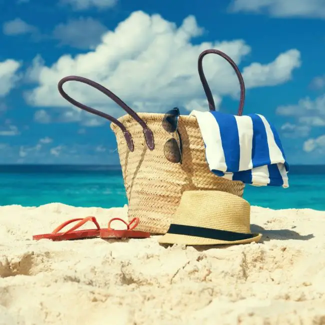 What do you bring to an exciting short beach trip?